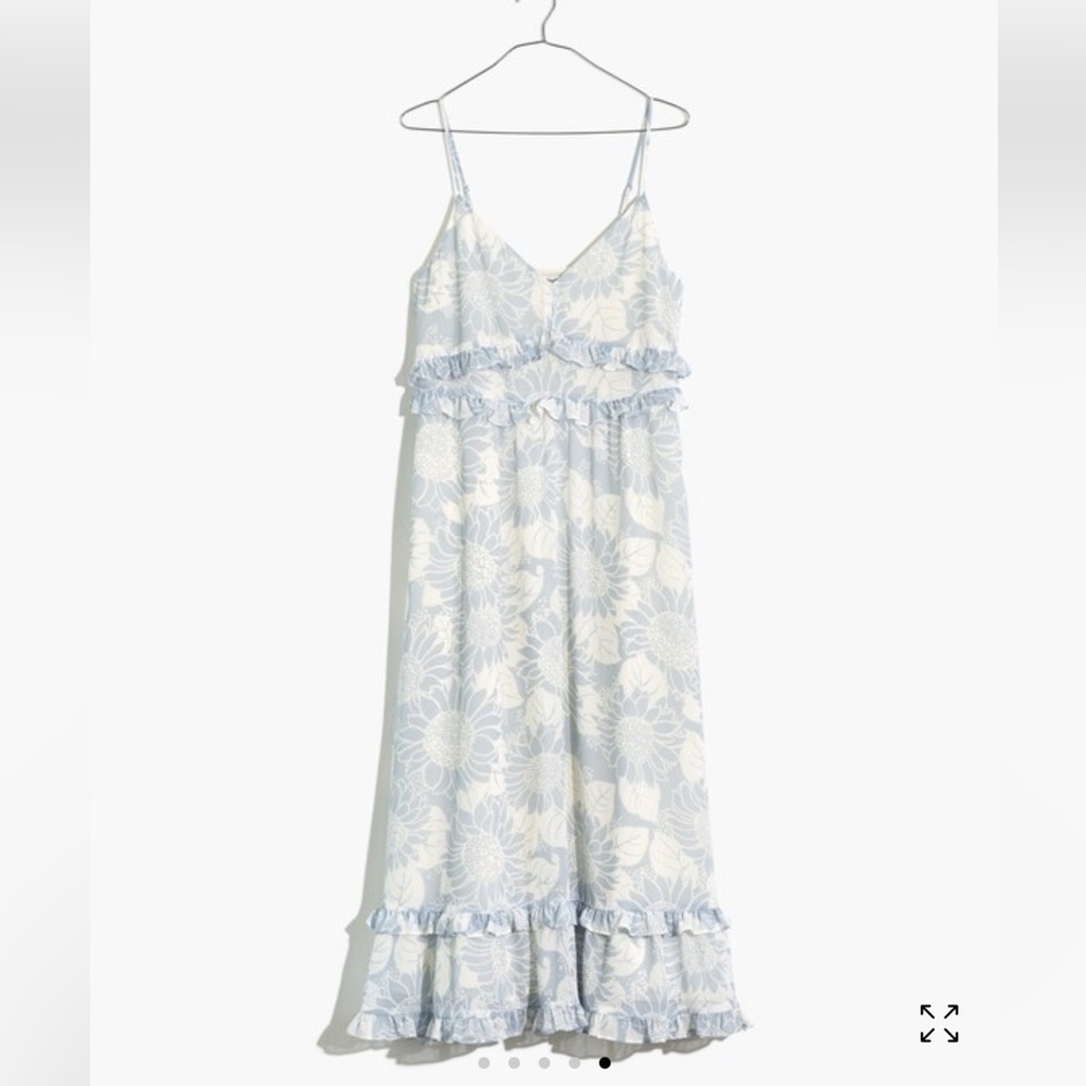 ONLY WORN ONCE! Madewell Ruffle Cami Dress in Sunflower